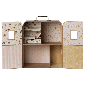 Miniatuurne nukumaja SuitCasa Väikesele Õele ja Vennale