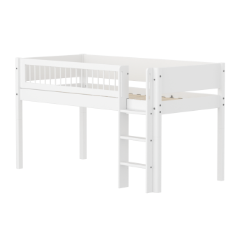 Poolkõrge voodi Flexa White (uus disain)