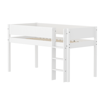 Poolkõrge voodi Flexa White (uus disain)