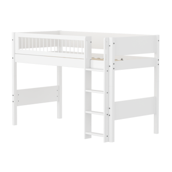 Kõrgem-poolkõrge voodi Flexa White (uus disain)