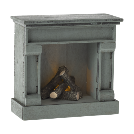 Miniatuurne Maileg kamin-Hallikas sinine 