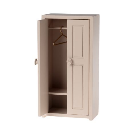 Miniatuurne puidust riidekapp (AW24)-Õrnroosa