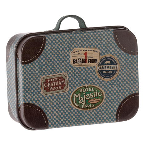 Miniatuurne metallist karp - Suitcase-Frosty Blue sinine 