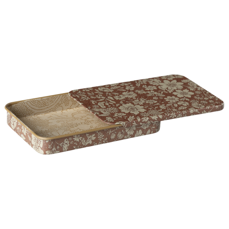 Lükandkaanega metallist karp-Kirsipunane