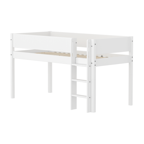 Poolkõrge voodi Flexa White (uus disain)