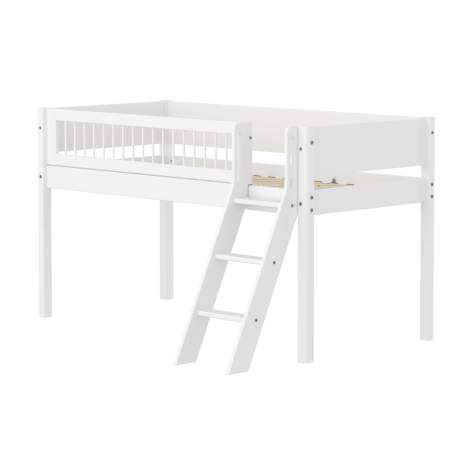 Kaldredeliga poolkõrge voodi Flexa White (uus disain)