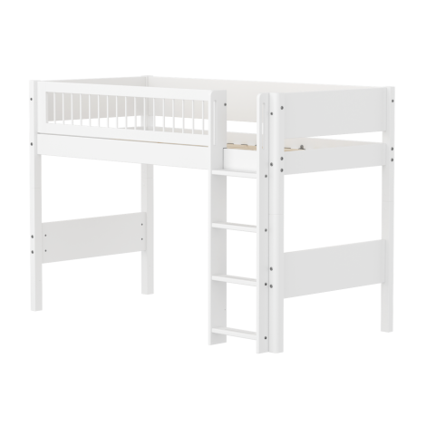 Kõrgem-poolkõrge voodi Flexa White (uus disain)