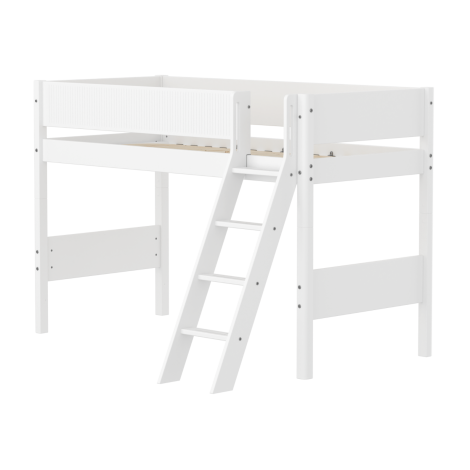 Kaldredeliga kõrgem-poolkõrge voodi Flexa White (uus disain)