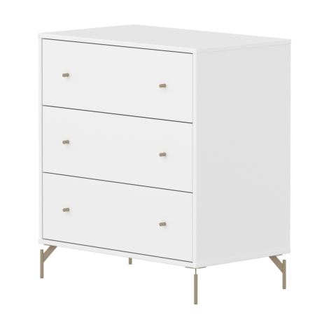 Kummut Flexa Saga metallist jalgadel-Valge/beež