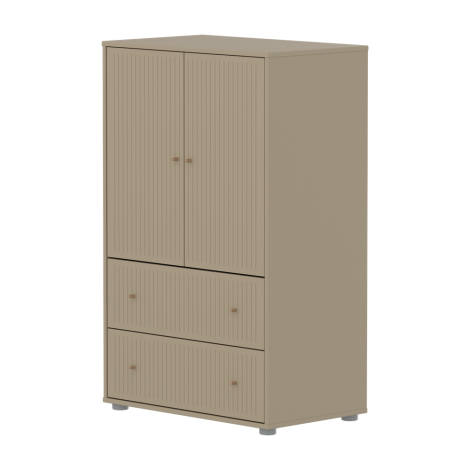 Poolkõrge kapp Flexa Saga, sooneline esikülg-Beež/tamm