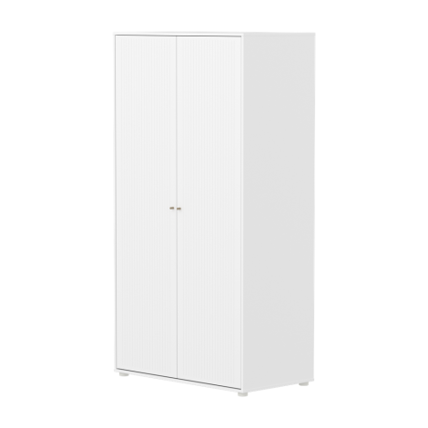 Kõrge kapp Flexa Saga,  sooneline esikülg-Valge/beež