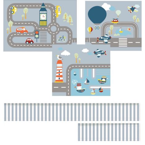 Mängukardinad Flexa Transport (pikendusega)