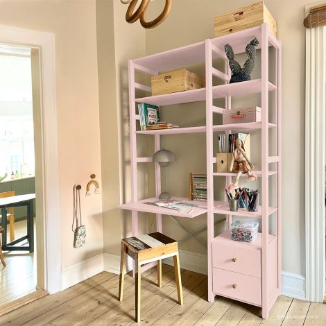 Riiul ByAulum ABC Astrup-Blushin roosa-30 cm-179 cm