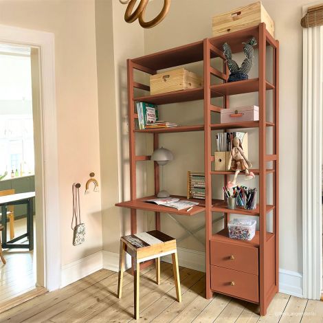 Riiul ByAulum ABC Astrup-Terrakota-punane-30 cm-179 cm