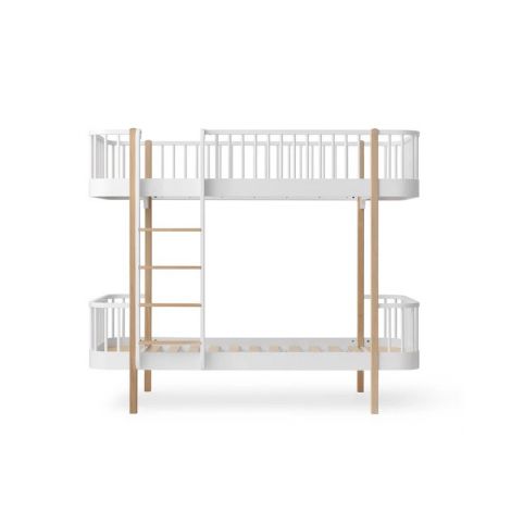 Wood Original Kahekohaline Narivoodi - Oliver Furniture-Valge/tamm