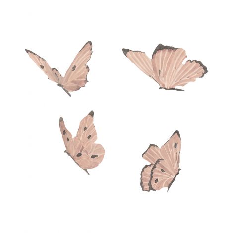 Seinakleebised (4 tk) - Butterflies Dusty Rose