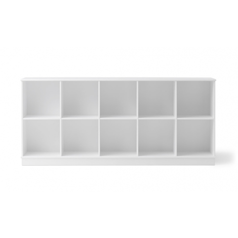 Puidust riiul 5x2, koos alusega – Oliver Furniture
