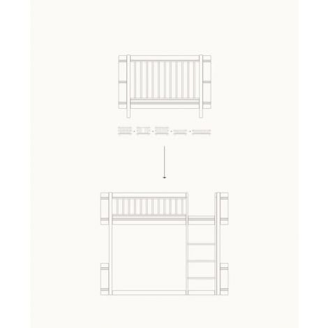 Wood Mini+ võrevoodi koos lastekomplektiga madala ühekohalise narivoodi jaoks - Oliver Furniture