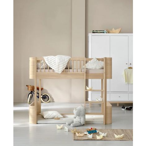 Wood Mini+ võrevoodi koos lastekomplektiga madala ühekohalise narivoodi jaoks - Oliver Furniture-Tamm