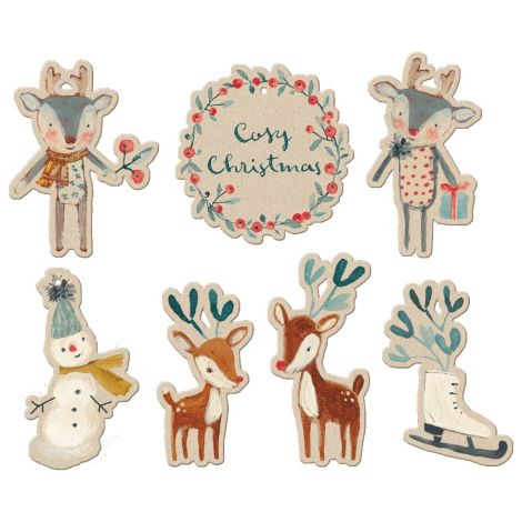 Pakikaardid Cosy Christmas (14tk)-Beež